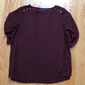 Women’s maroon blouse. Apt 9. Size small.